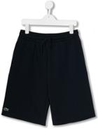 Lacoste Kids Teen Logo Patch Track Shorts - Blue