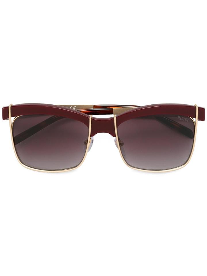 Emilio Pucci Square Shaped Sunglasses - Pink & Purple