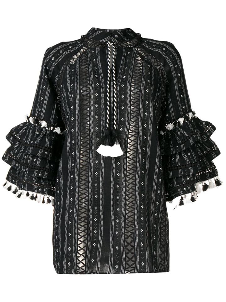 Dodo Bar Or Tatiana Ruffle Blouse - Black