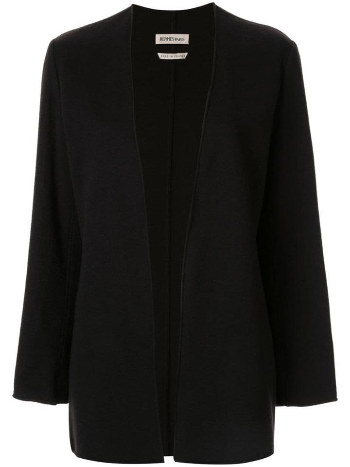 Hermès Pre-owned Cashmere Open Front Jacket - Brown