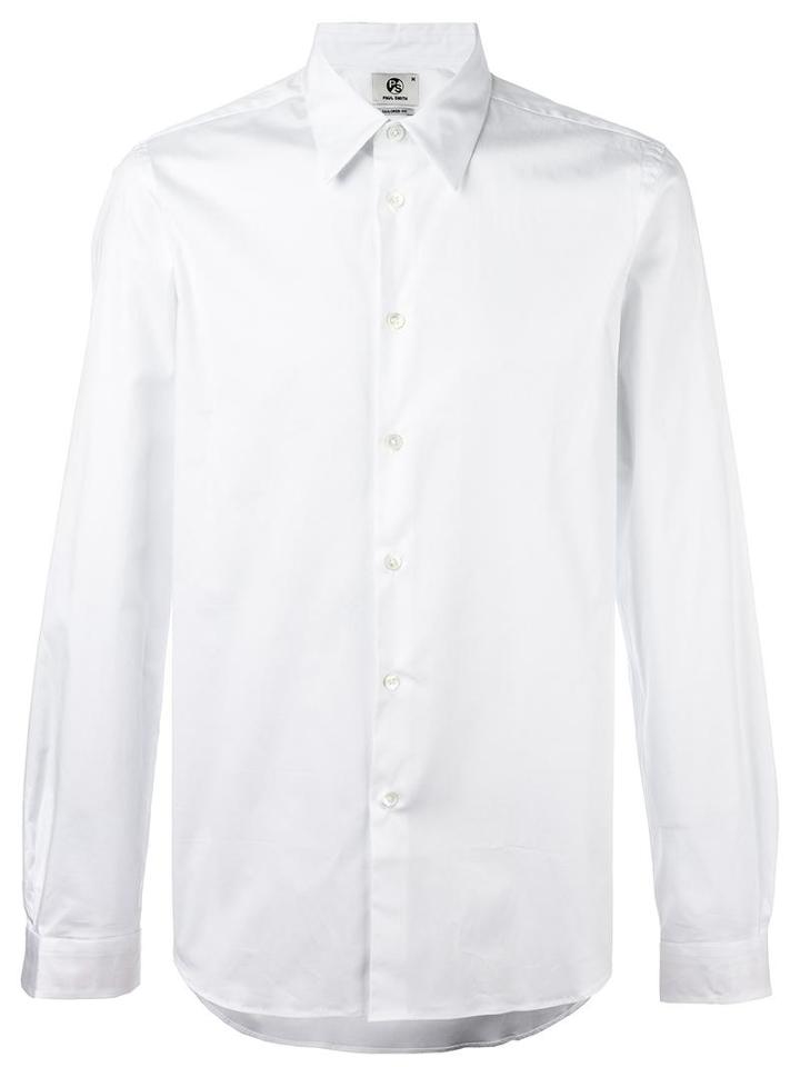 Ps By Paul Smith Tailored Shirt, Men's, Size: Xl, White, Cotton/spandex/elastane