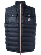 Moncler Achille Padded Gilet, Men's, Size: 3, Blue, Polyamide/goose Down