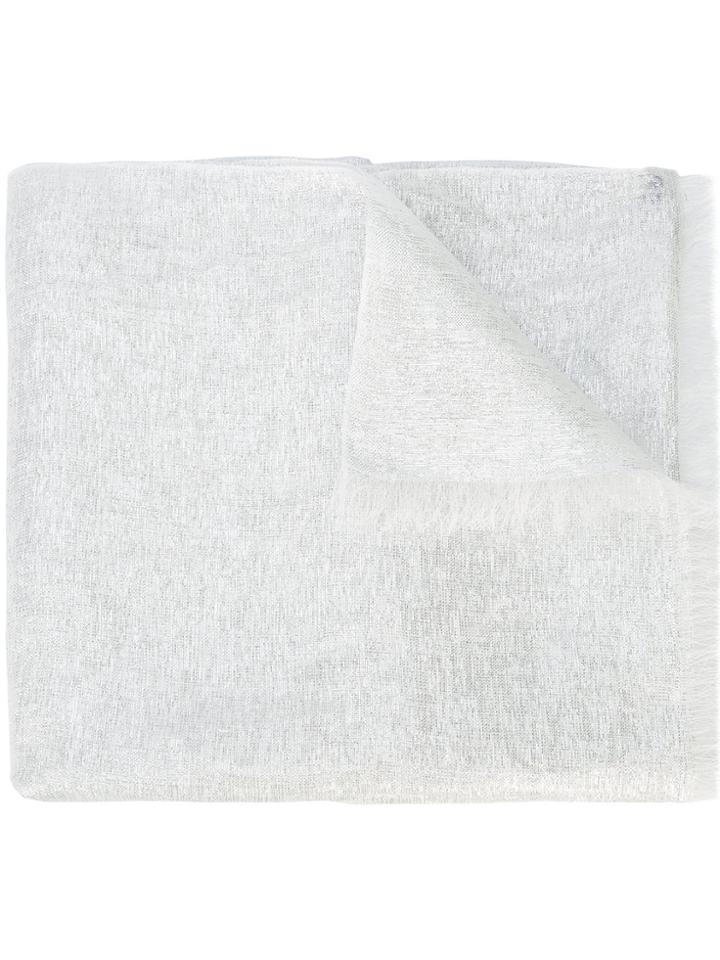 Bajra Metallic Scarf - White