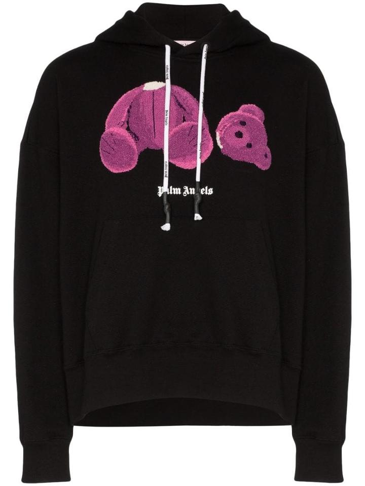 Palm Angels Kill The Bear Printed Hoodie - Black