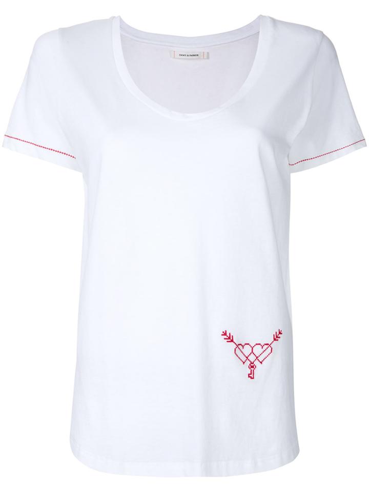 Chinti & Parker Twin Heart T-shirt - White