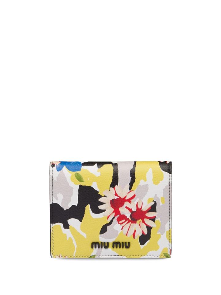 Miu Miu Floral Print Wallet - Multicolour
