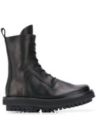 Trippen Lace-up Combat Boots - Black