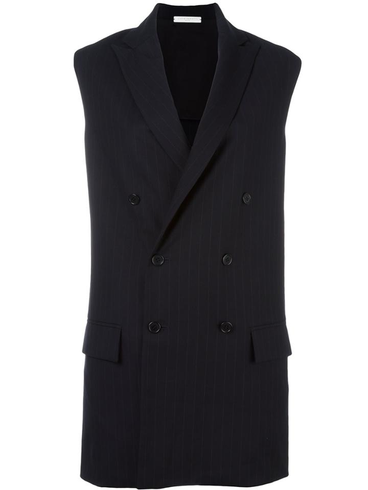 Lucio Vanotti Sleeveless Double Breasted Jacket - Blue