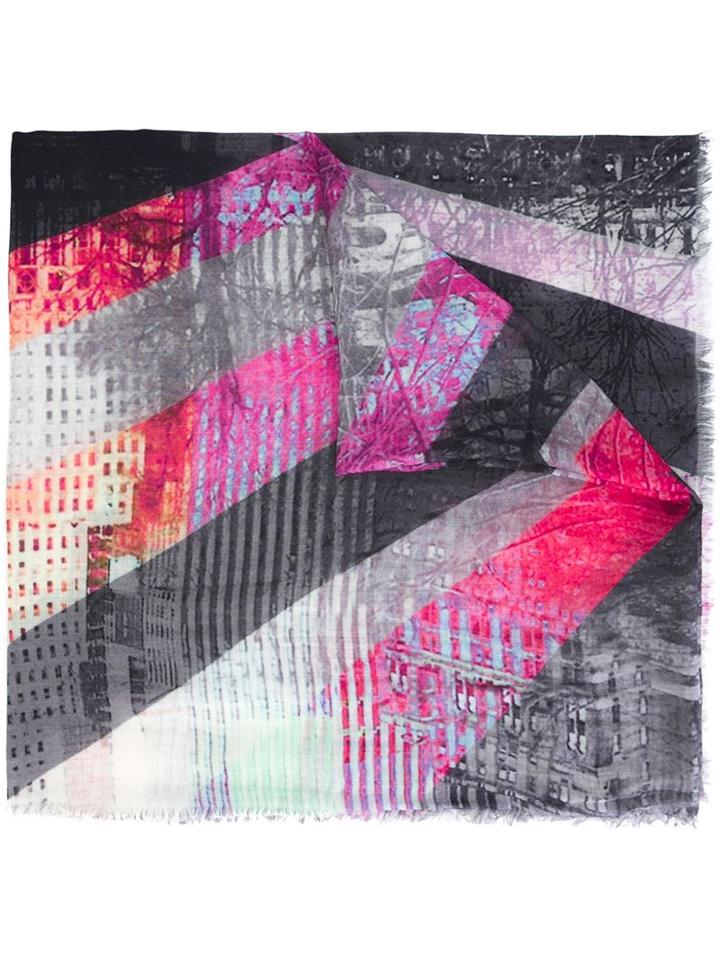 Lily And Lionel 'madison' Scarf, Women's, Pink/purple, Silk/modal