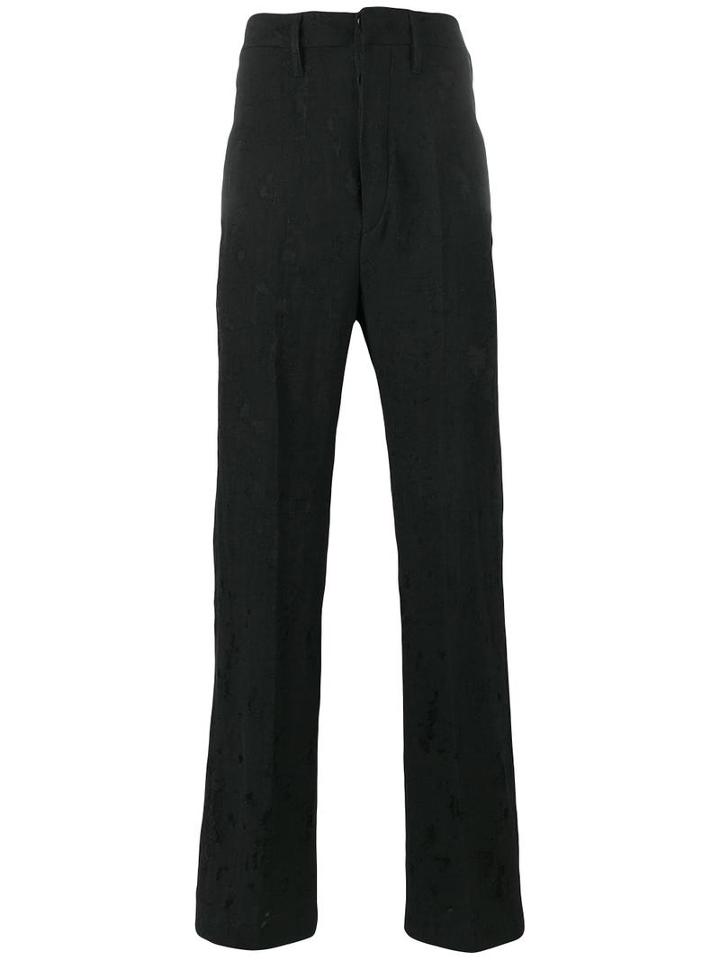 Ann Demeulemeester Tailored Trousers, Men's, Size: Xl, Black, Linen/flax/nylon/virgin Wool/cotton