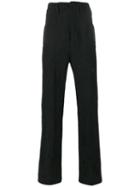 Ann Demeulemeester Tailored Trousers, Men's, Size: Xl, Black, Linen/flax/nylon/virgin Wool/cotton