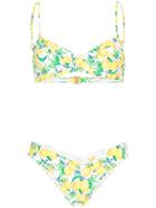Onia Lydia Delilah Lemon-print Bikini - White