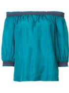 Trina Turk Off-shoulders Three-quarters Sleeve Blouse