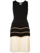 Fausto Puglisi Drop Waist Pleated Dress - Black