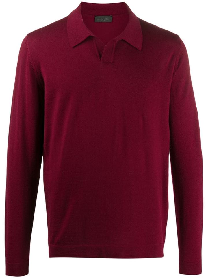 Roberto Collina Pointed Collar Jumper - Red