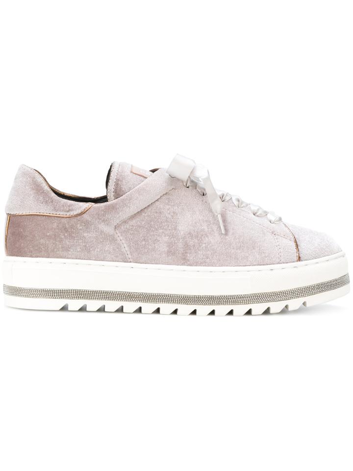 Steffen Schraut Lace-up Bow Sneakers - Pink & Purple