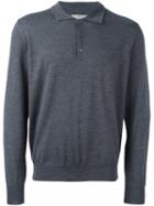 Canali Longsleeved Polo Shirt, Men's, Size: 50, Grey, Merino