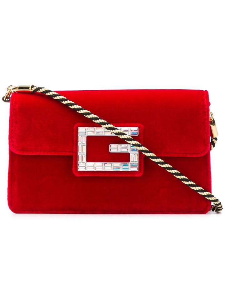 Gucci Square G Clutch - Red