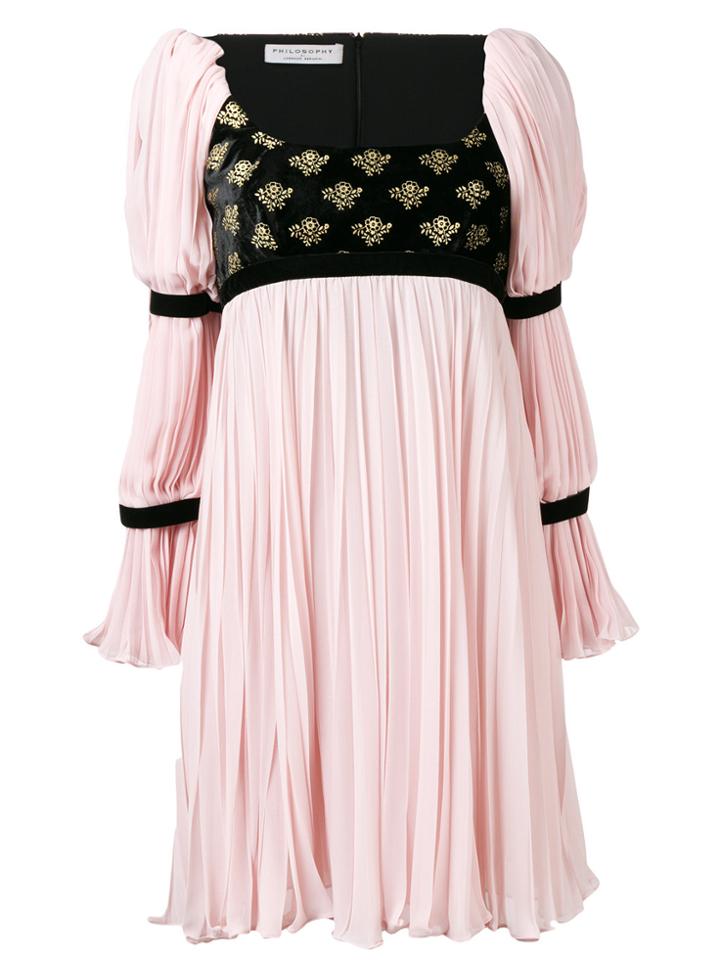 Philosophy Di Lorenzo Serafini Pleated Bustier Dress - Black