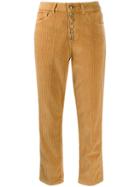 Dondup Cropped Corduroy Trousers - Neutrals