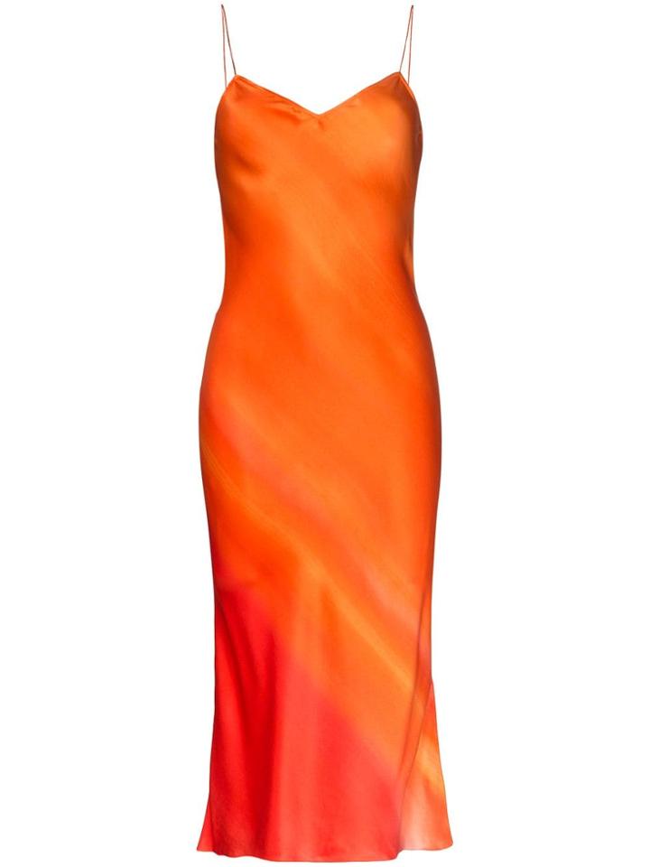 Poiret Midi Slip Dress - Orange