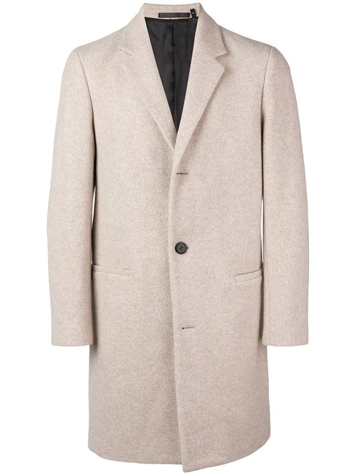 Theory Single Breasted Coat - Neutrals