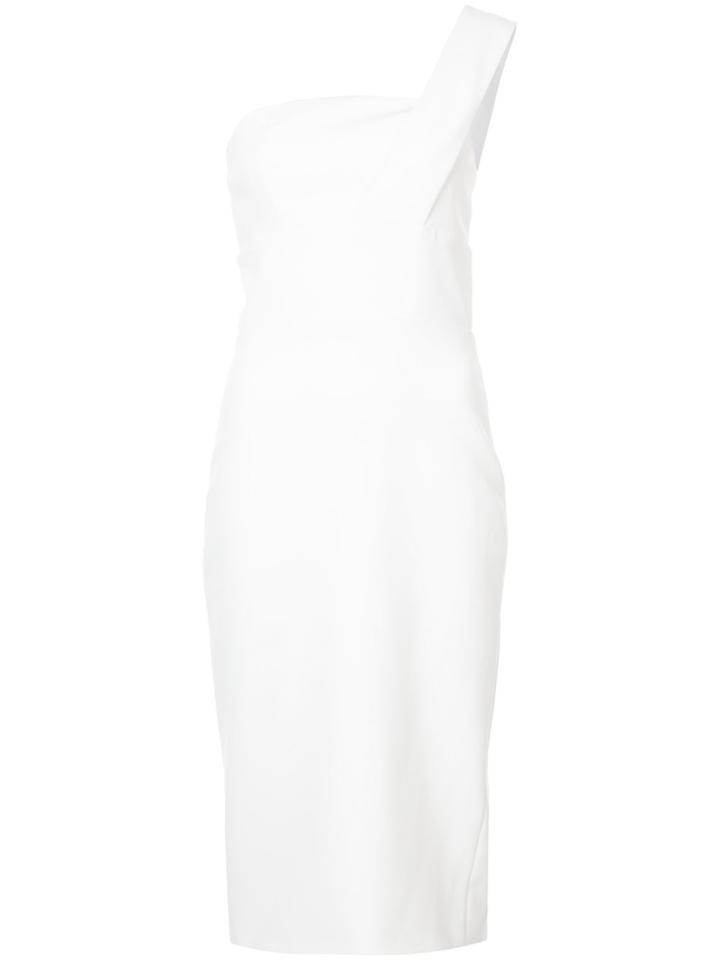 Christian Siriano One-shoulder Fitted Dress - White