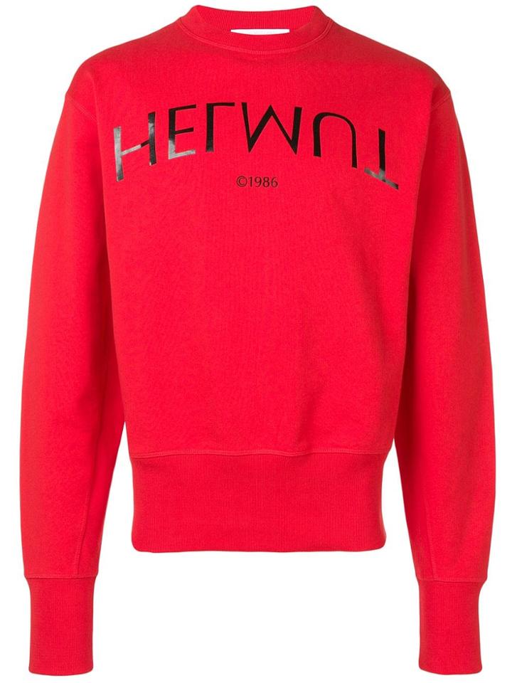 Helmut Lang Logo Hack Sweatshirt - Red