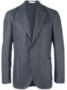 Boglioli Peaked Lapel Blazer, Men's, Size: 48, Grey, Wool