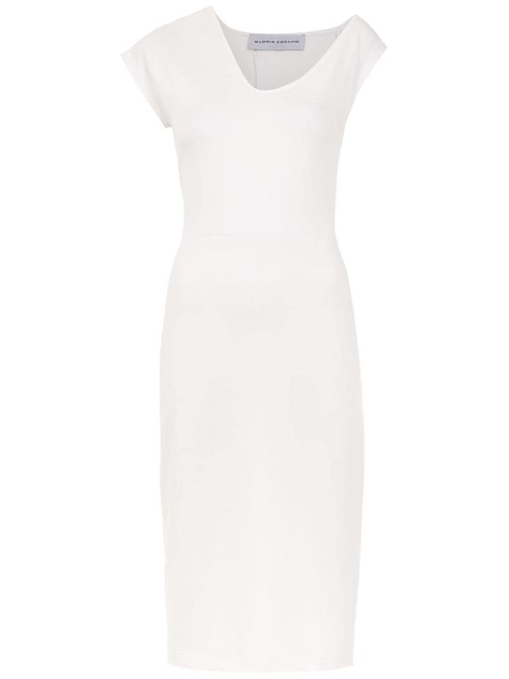 Gloria Coelho Asymmetric Neck Dress - White