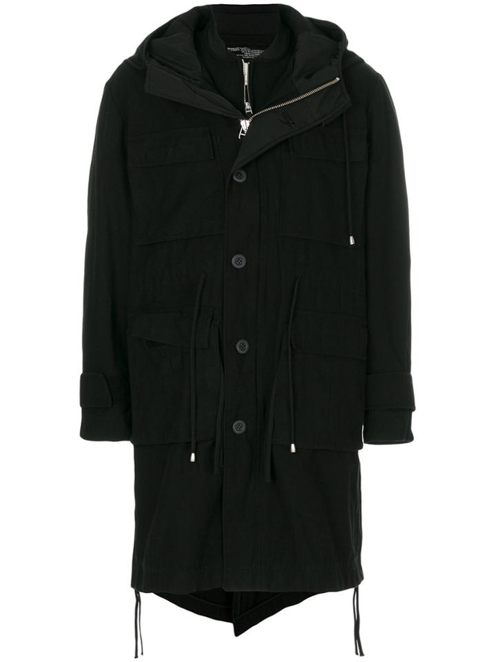 Cy Choi Double Breasted Bomber Coat - Black