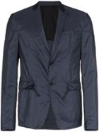 Prada Tech Creased Blazer Jacket - Blue