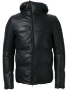 Kazuyuki Kumagai Hooded Padded Jacket, Men's, Size: 2, Black, Lamb Skin