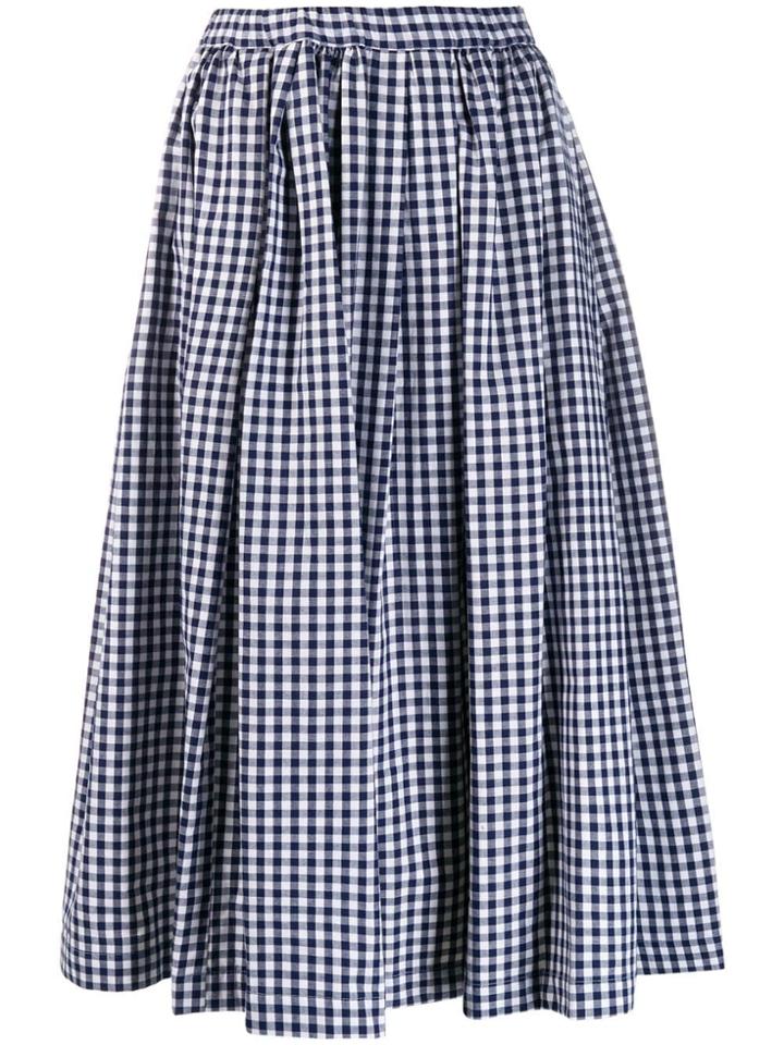 Comme Des Garçons Girl Gingham Full Skirt - Blue