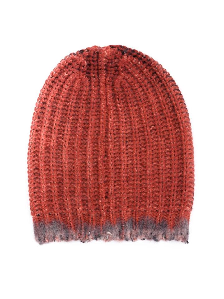Avant Toi Cable Knit Beanie - Red