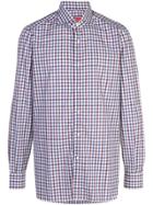 Isaia Checked Shirt - White