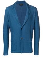 Roberto Collina Textured Knit Blazer Cardigan - Blue