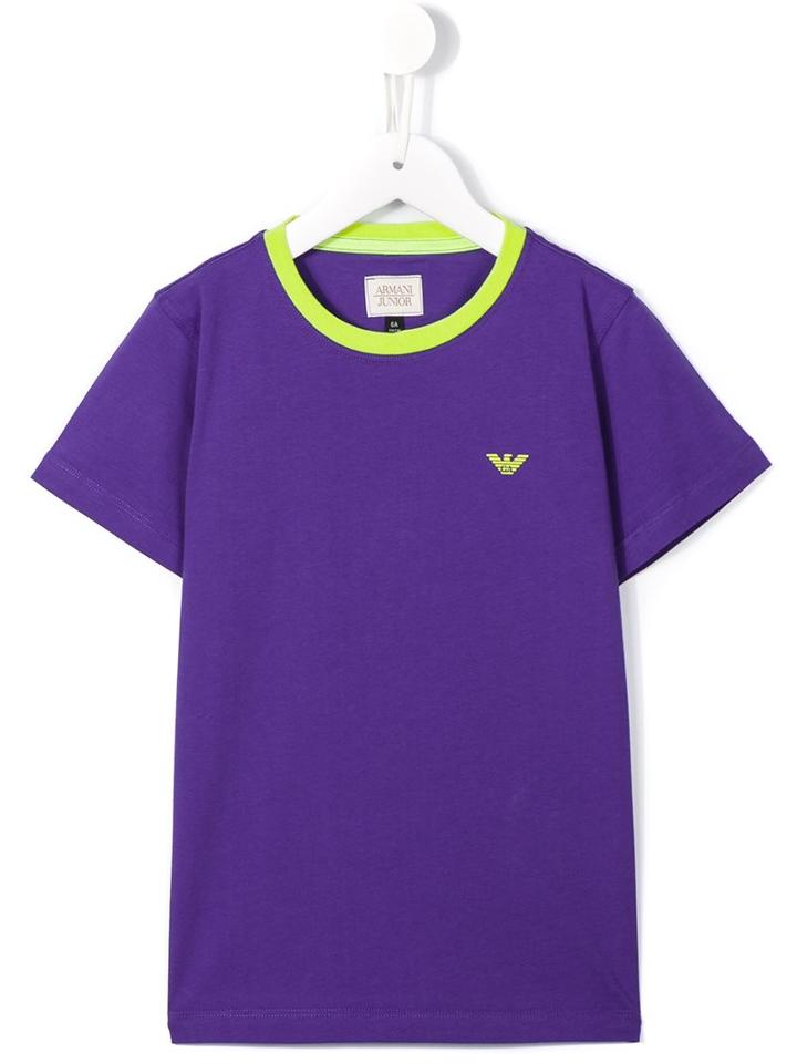 Armani Junior Logo T-shirt, Boy's, Size: 10 Yrs, Blue