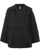 Boboutic Concealed Fastening Oversized Jacket, Women's, Size: Xs, Brown, Polyamide/spandex/elastane/wool/yak