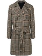 Tagliatore Double Breasted Houndstooth Coat - Brown