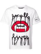 Haculla Fang Lip Embroidered T-shirt - White