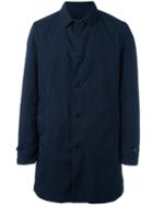 Aspesi Single Breasted Coat, Men's, Size: Xl, Blue, Polyamide/polyester