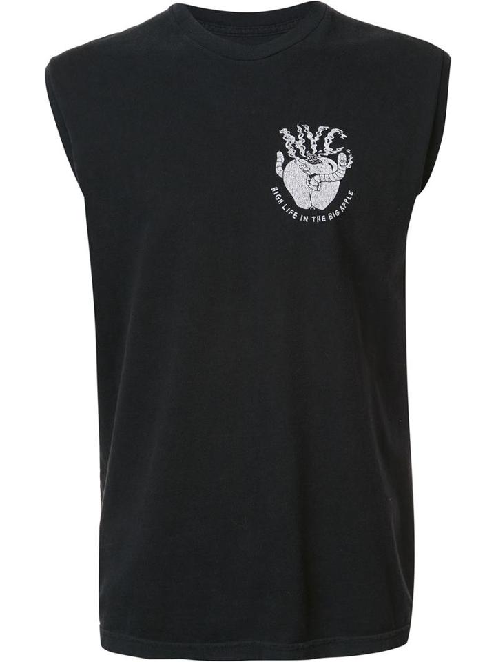 Local Authority Ny Apple Tank Top, Adult Unisex, Size: Large, Black, Cotton