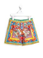 Dolce & Gabbana Kids 'carretto Siciliano' Shorts, Girl's, Size: 8 Yrs