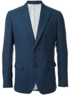 Dolce & Gabbana Light Weight Blazer, Men's, Size: 54, Blue, Linen/flax/silk/polyester/viscose