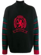 Tommy Hilfiger Embroidered Lion Jumper - Black