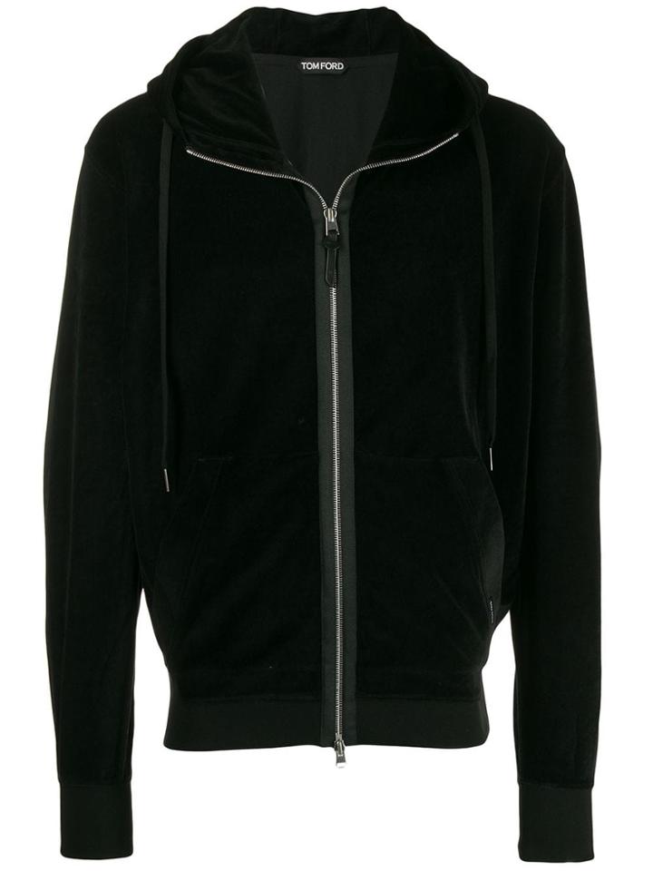 Tom Ford Front Zip Hoodie - Black