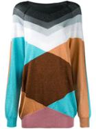 Marco De Vincenzo - Geometric Pattern Jumper - Women - Polyamide/polyester/acetate - 46, Polyamide/polyester/acetate