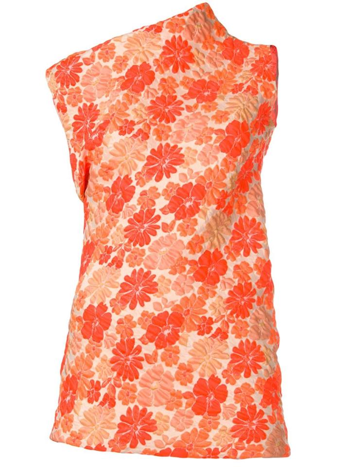 Jil Sander Floral Asymmetric Dress - Yellow & Orange