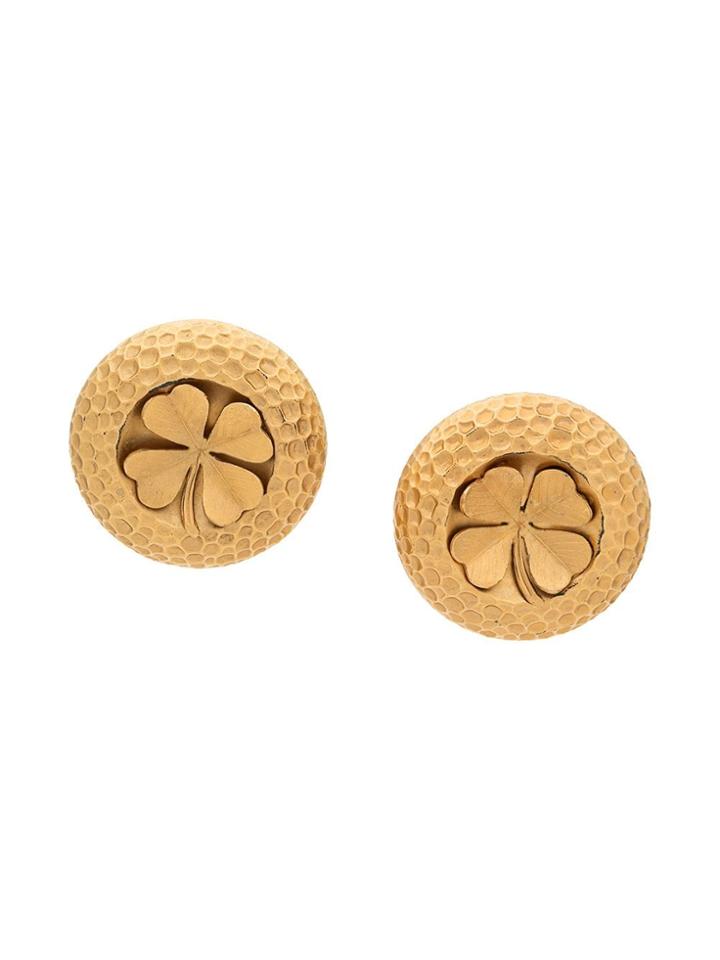 Chanel Pre-owned Four Leaf Clover Earrings - Gold